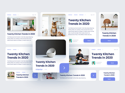 News Cards Preview / Free UI Kit. Part 1