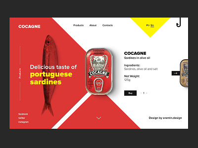 Sardines store LP concept concept design inteface sardines ui ux web