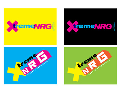 Xtreme NRG Logotype Exploration branding logotype packaging typography