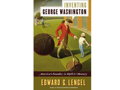 Inventing George Washington book cover grant wood illustration