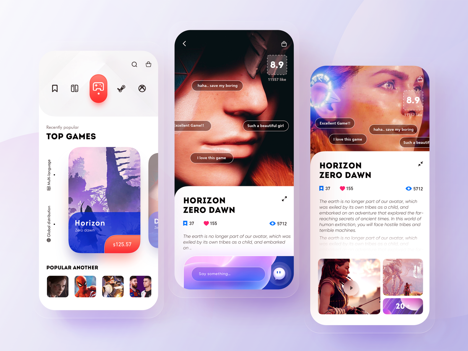 Game app by Caesar cen on Dribbble