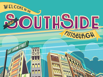 SouthSide Pittsburgh Infographic Progress adobe design eyeflow illustrator internet marketing pittsburgh probono southside vector