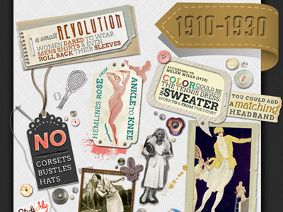 letoilesport.com finished infographic detail 2nd section client work collage eyeflow fashion history illustrator infographic photoshop raster scrap book vector vintage womens tennis