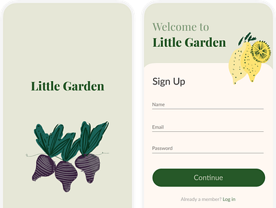 Daily UI 001 - Little Garden app branding dailyui design graphic design ill illustration ui ux