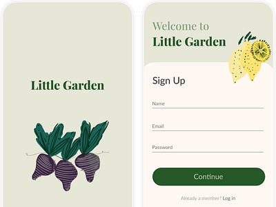 Daily UI 001 - Little Garden