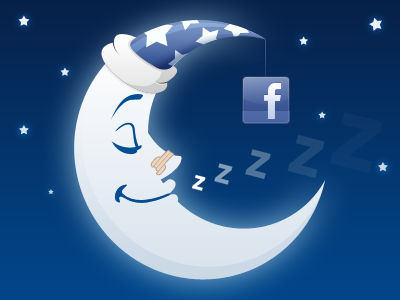 Breathe Right Social Sleep app breathe right facebook illustration ios iphone man in the moon night sleep