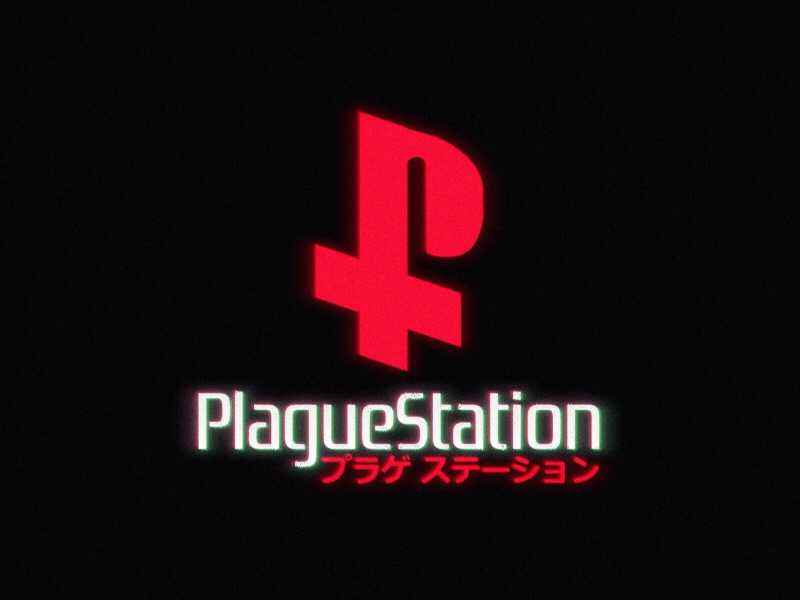 PlagueStation logo animation aesthetic after effects animation g4k gaming gif glitch intro logo logo animation motion design playstation