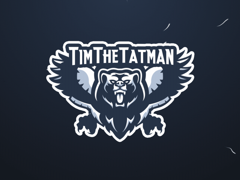 TimTheTatman Intro bear animation intro logo animation mascot animation mascot logo motion design wings animation