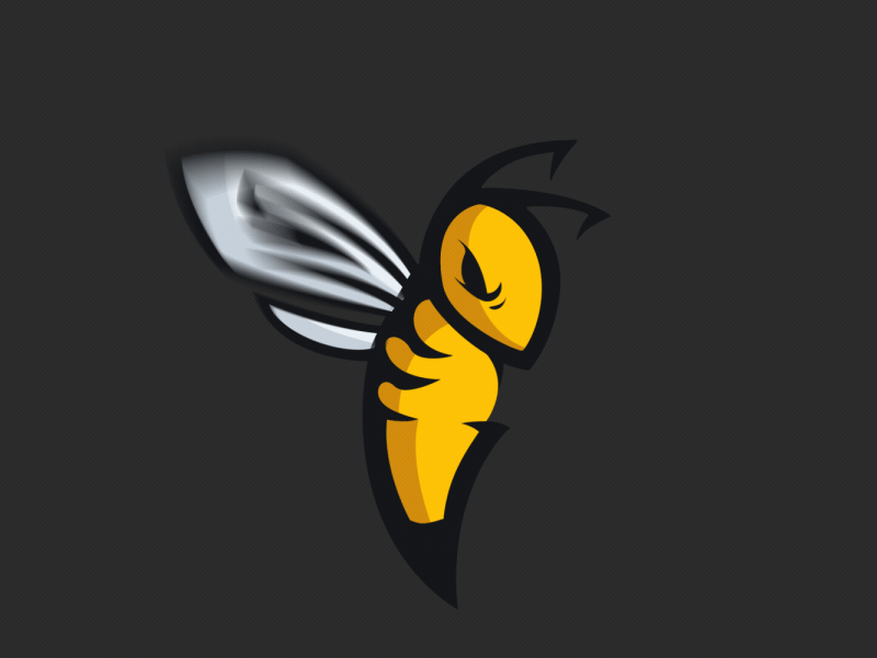 Bee animation bee bees fly leaf leaf animation logo animation mascot mascotte