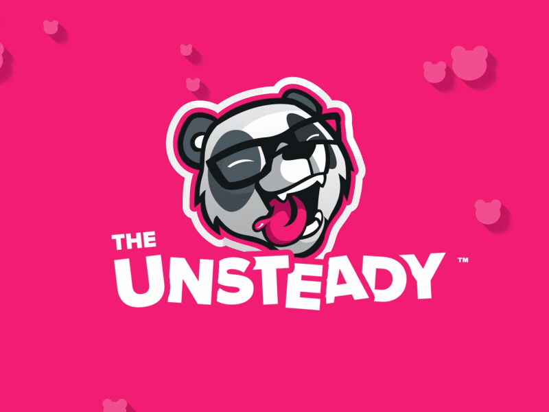 The Unsteady mascot animation logo animation mascot panda tongue