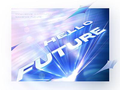 Hello Future 2022 3d blue c4d fonts graphic design poster storm