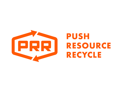 PRR Logo branding icon lettermark logo recycle recycling system typeface