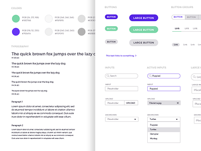 Sweep - Design System brand branding buttons colors front end gui inputs style guide