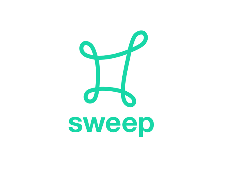 Sweep Logo animation brand identity branding color palette gif icon logo design logomark motion product branding typography