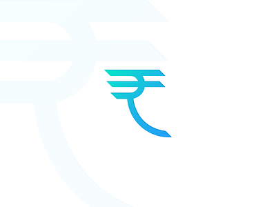 Rupee Symbol gradient graphics iconography