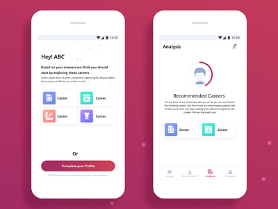 Career Schooling App android app design design mobile app design ui