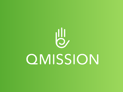 QMission logo branding icon logo m q typography vector