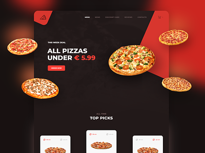 HotPizza - Web design adobe branding design graphic graphic design page design photoshop ui ux vector