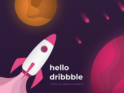 Hello Dribbble design graphic hello dribbble vector