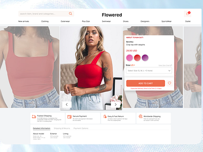 Product Detail Page - Fashion Industry branding designer desktop inspiration pdp productdesign productdesigner productdetailpage ui userexperience ux