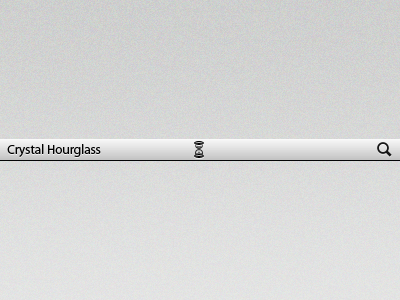 Crystal Hourglass - MenuBar app crystal design hourglass icon lion mac menubar os ui x