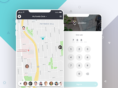 Friends Circle & Family App Concept family app friends geo location inner circle location sharing tracking