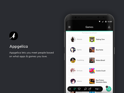 Appgelica App - Facelift appgelica black and white dating app google app mobile app social app