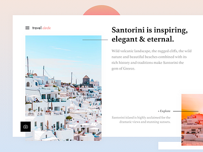 Santorini Landing Page Exploration - #weeklycreatives