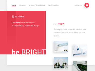 be.Facade Architecture Landing Page architecture constructions daily ui housing landing page presentation property website weekly designs weeklycreatives