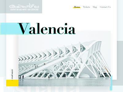 Valencia City of Arts - Redesign Concept Landing Page architecture city of arts concept espana landing page redesign spain valencia website weekly design weeklycreatives