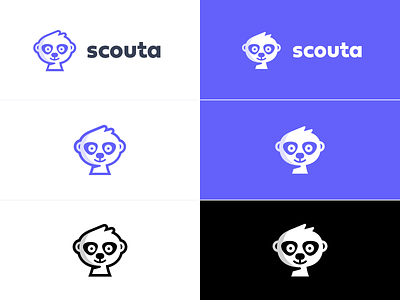 scouta logo brand logo design meerkat scouta surikat