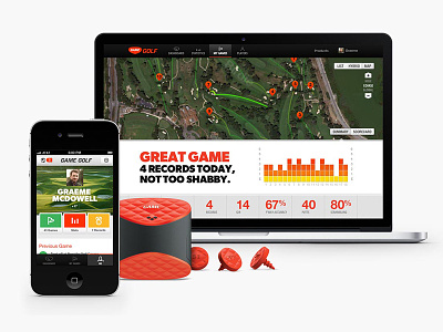 GAME GOLF Digital Tracking System branding design digital interaction logo mobile packaging product uiux web