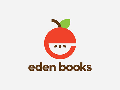 Eden Books Logo apple books eden educational identity logo mark publisher symbol
