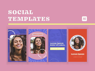 Social Media Branding Templates / Style 2 by Rachael on Dribbble