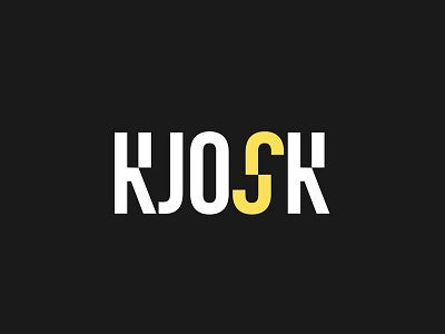 kjosk logo app branding design lettering logo simple startup type typography vector