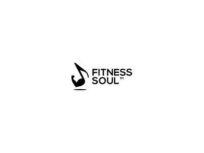 Fitness Soul clear fitness futureform logo minimal muscle music note simple soul