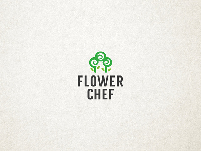 Flower Chef chef chefhat creative flower futureform leafs logo logodesign minimal onlineshop simple