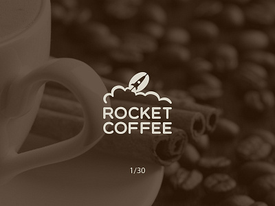 Rocket Coffee coffee creative futureform logo logodesign minimal rocket simple