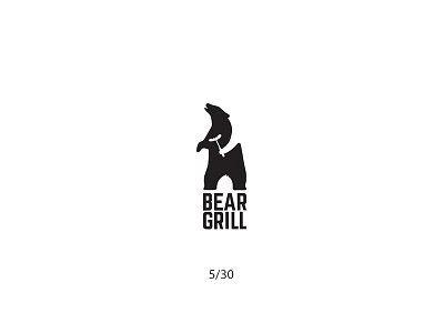 Beargrill bear beargrill creative futureform grill logo logodesign minimal negativespace simple