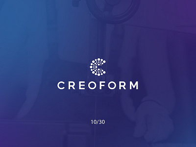 Creoform creative creoform dots futureform logo logodesign minimal simple thermoforming