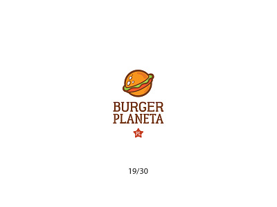 Burger Planeta burger cartoon creative fastfood futureform hamburger logo logodesign minimal planet simple