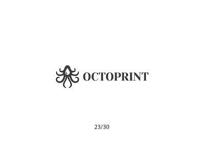 Octoprint creative futureform inkdrop logo logodesign minimal negativespace octopus print simple