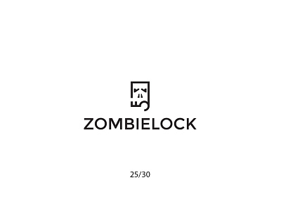 Zombielock creative futureform key lock logo logodesign minimal secure simple zombie zombielock