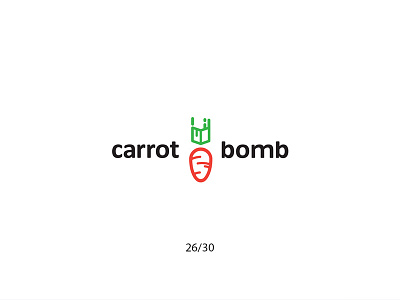 Carrot Bomb bomb carrot carrotbomb cartoon creative futureform logo logodesign minimal simple