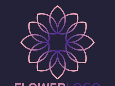 Logo model in purple and pink gradient