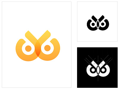 Graphic design of owls creativity illustration logo ui