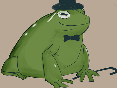 Elegant frog graphic design