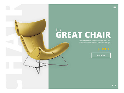 great chair concept design furniture material ui ux web website
