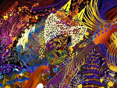 Expression of Art abstract acrylic digital painting illustration