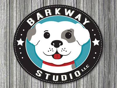 Pet Logo Design for Barkway Studio canine cute dog pet brand pet business logo pet design pet retail pet store ready made logo retro sniff design basics